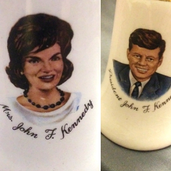 None Other - Jackie O / JFK vtg Salt & Pepper Shakers
